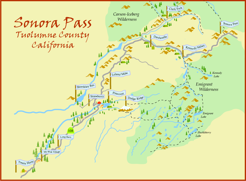 map of Sonora Pass area