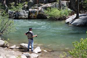 Fisherman at Stanislaus River 