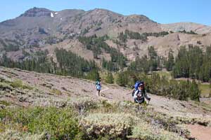 Hikers on the Pacific Crest Trail 