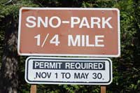 Photo of Sno-Park sign