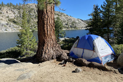 campsite at Relief Reservoir